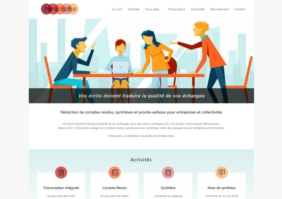 Transcriptus Site Wordpress Nantes
