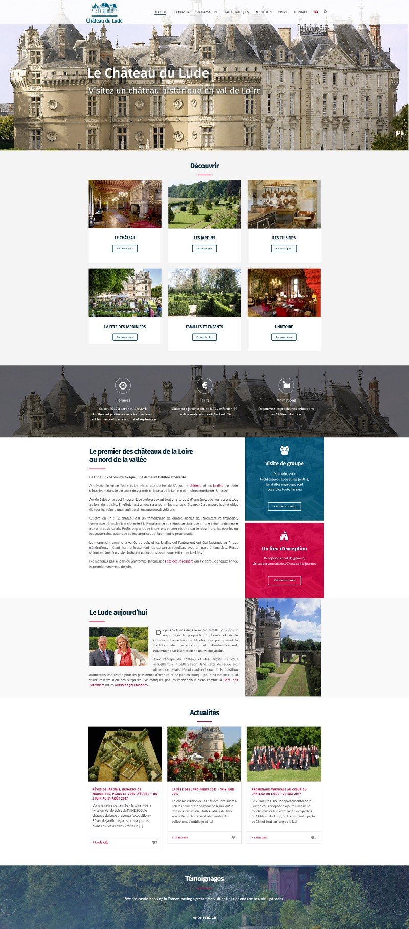 Site Internet WordPress Chateau du Lude